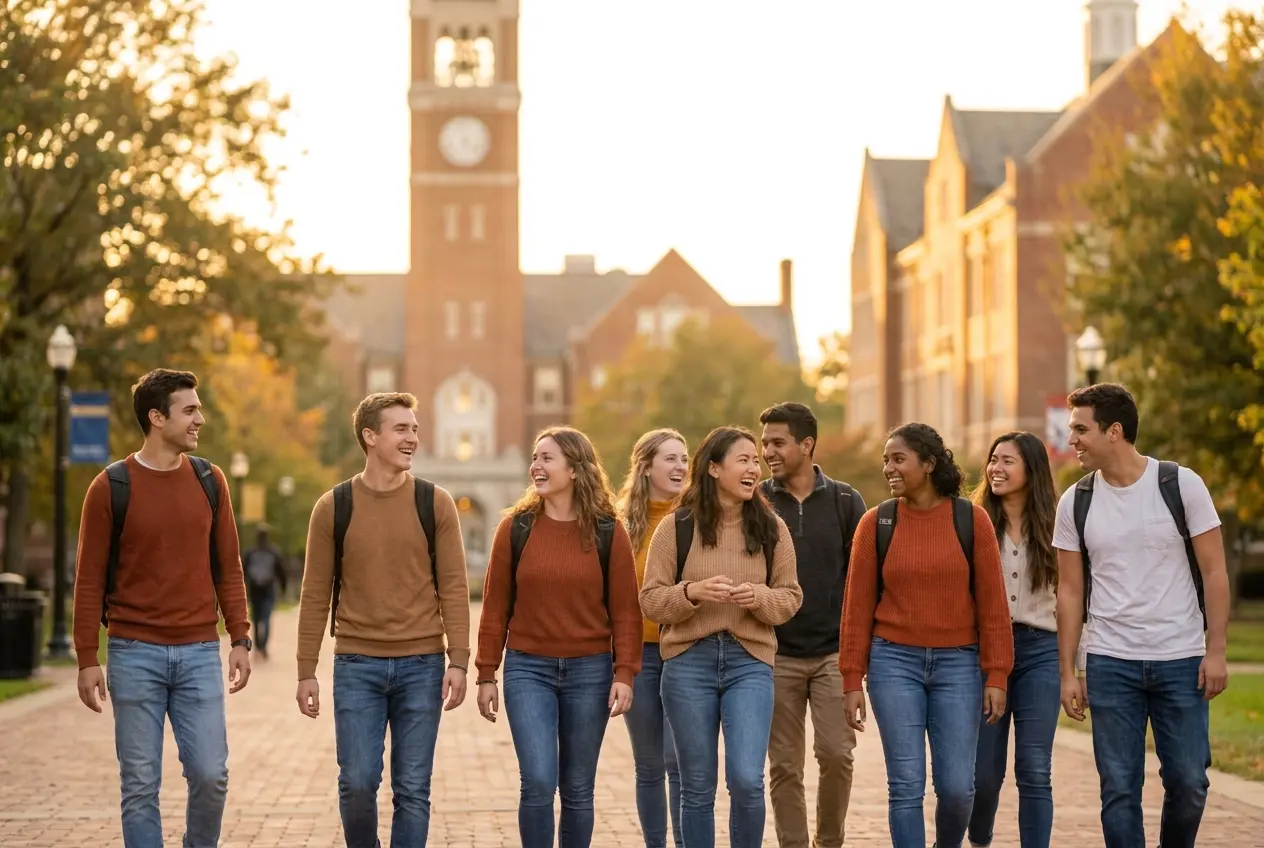 Students on campus